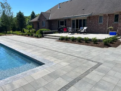Completed pool deck